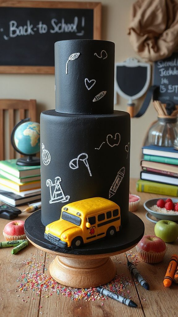 creative classroom themed cake