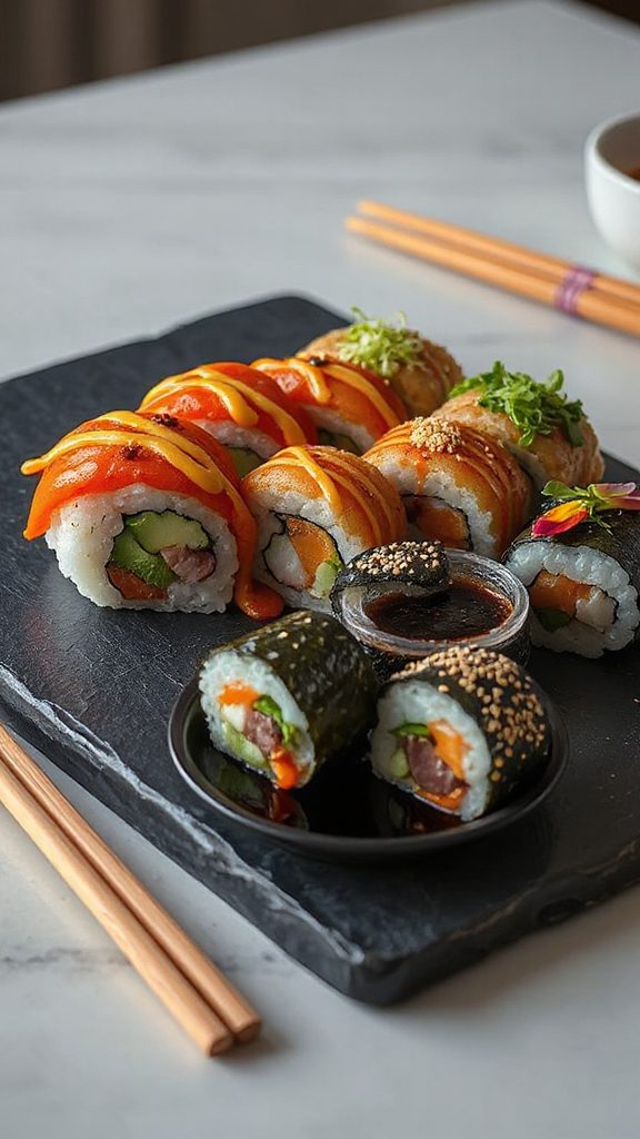 creative custom sushi rolls