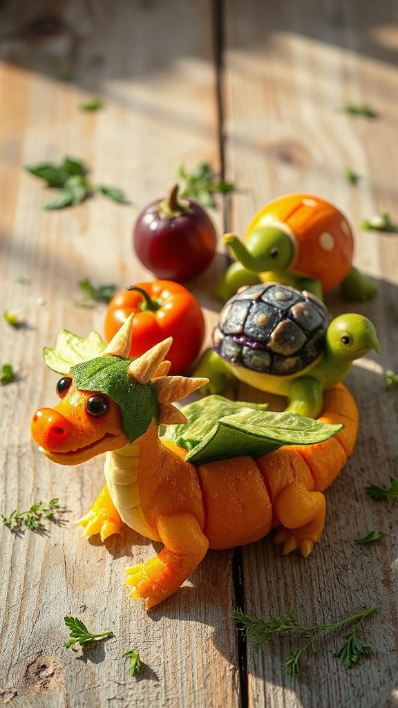 creative edible fruit figures