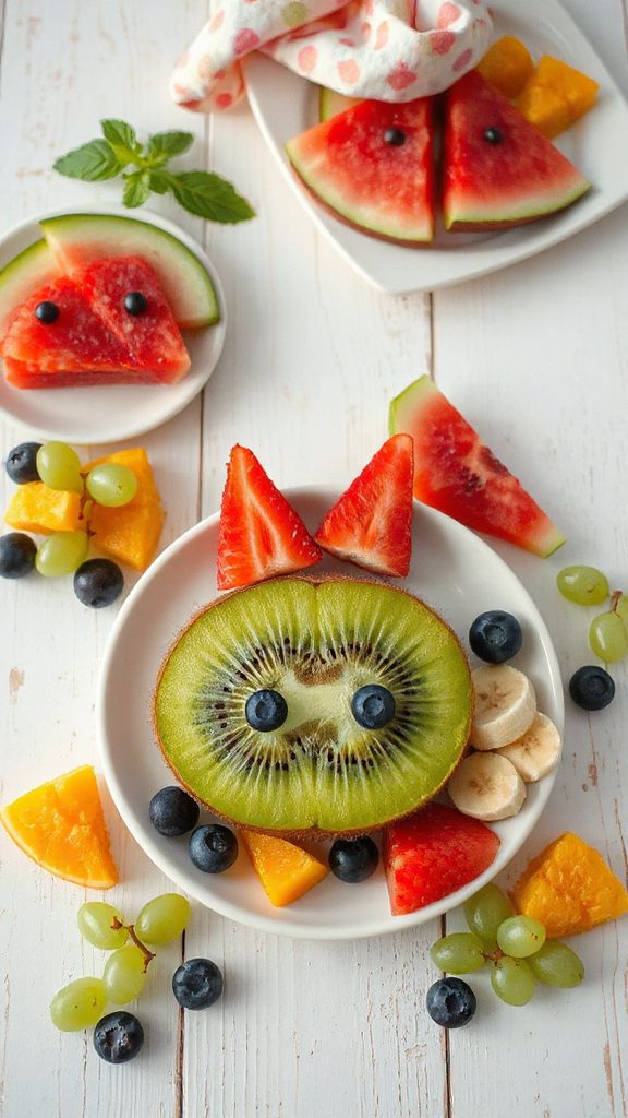 creative healthy fruit characters