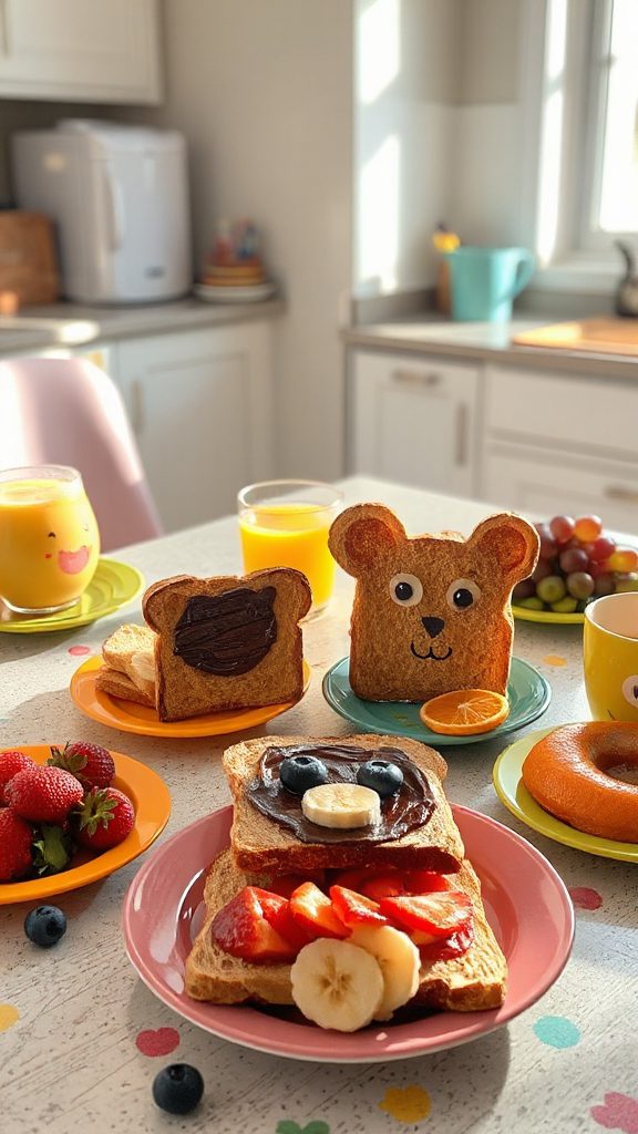 creative toast breakfast art