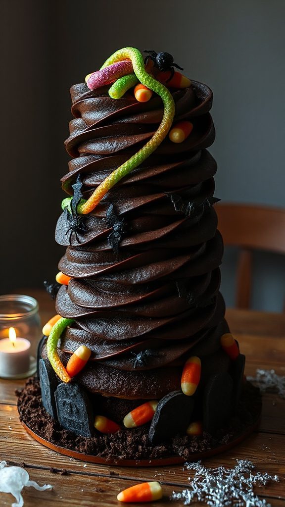 creepy crawly cupcake cake