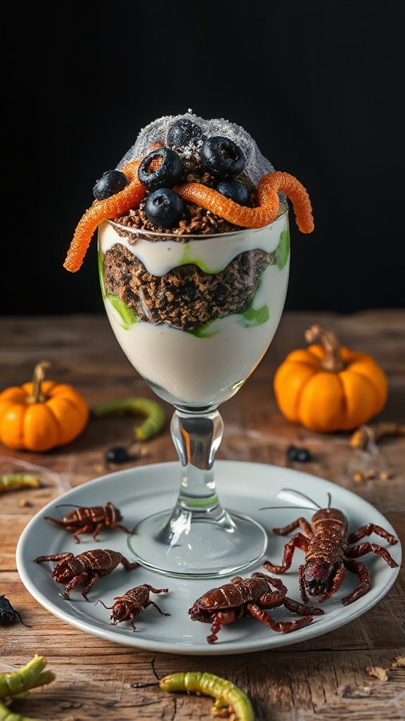 creepy crawly dessert parfait