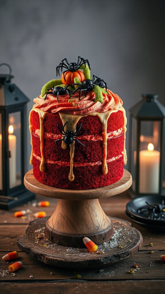 creepy crawly halloween cake