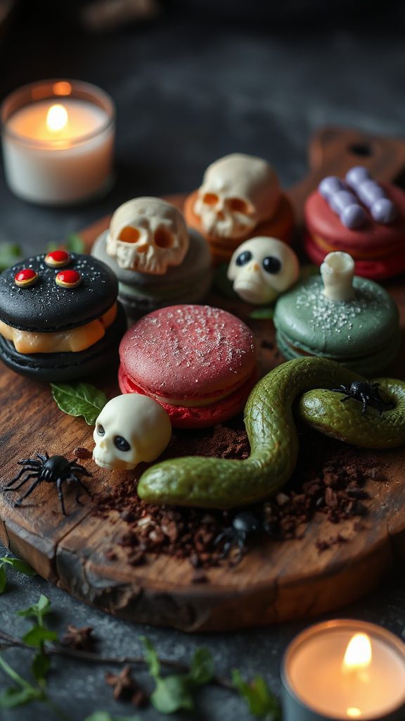 creepy crawly halloween macarons creepy crawly halloween macarons