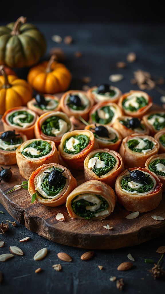 creepy crawly halloween pinwheels