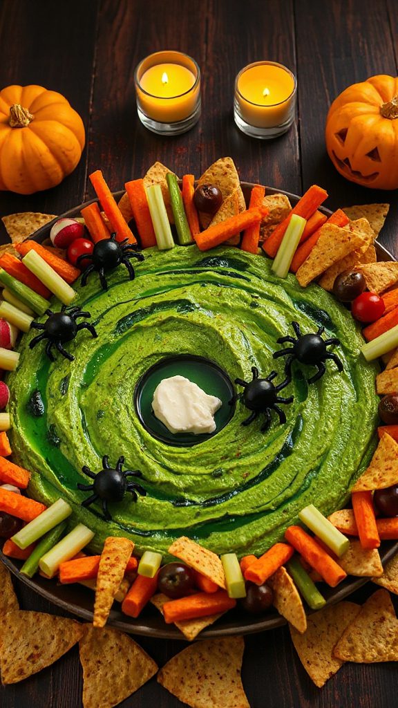 creepy crawly spinach dip