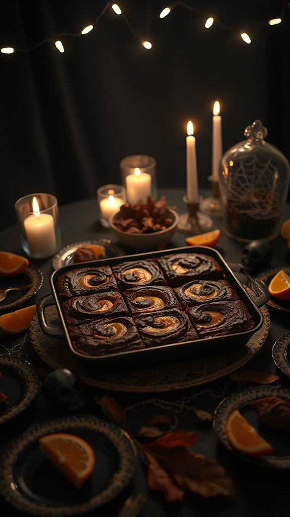 creepy halloween butterscotch brownies