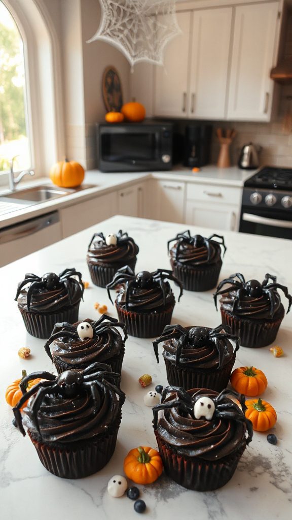 creepy spider cupcake recipe