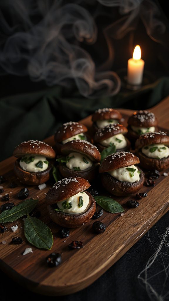 creepy stuffed mushroom appetizer