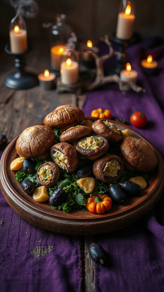 creepy stuffed mushroom appetizer