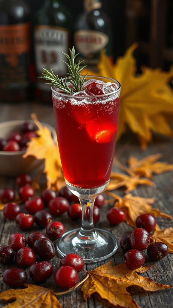 crisp cranberry rye cocktail