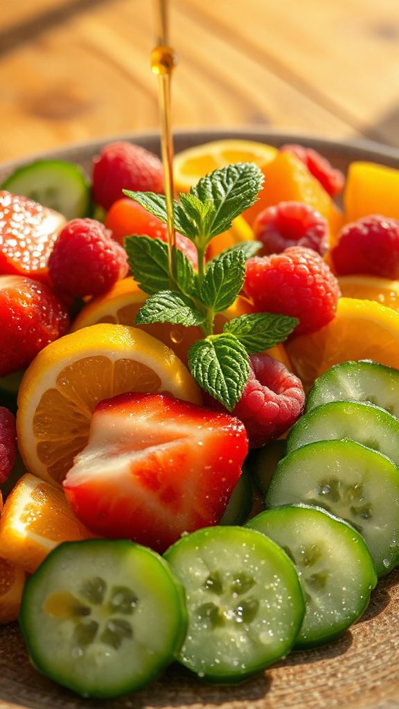 crisp cucumber fruit salad