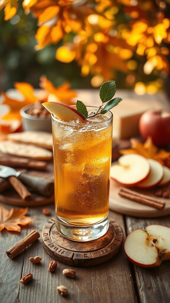 crisp fizzy apple cocktail