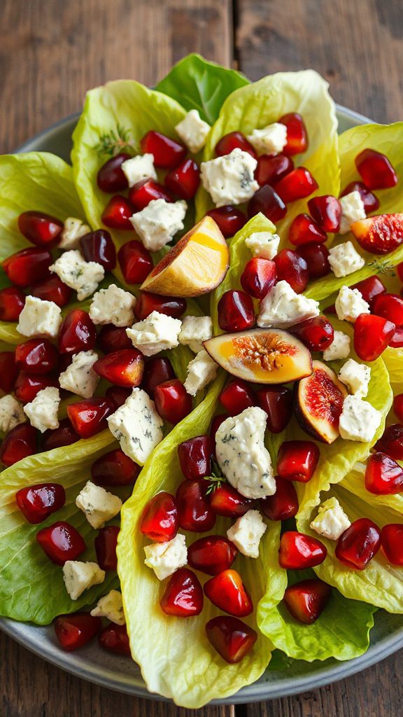 crisp salad with pomegranate