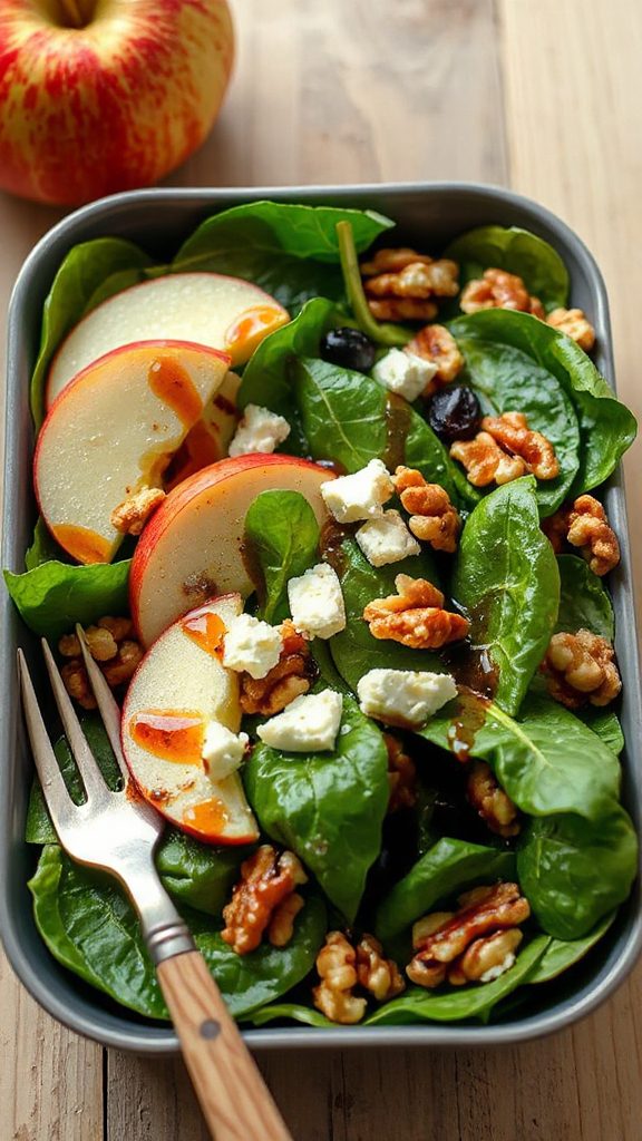 crisp spinach sweet apples