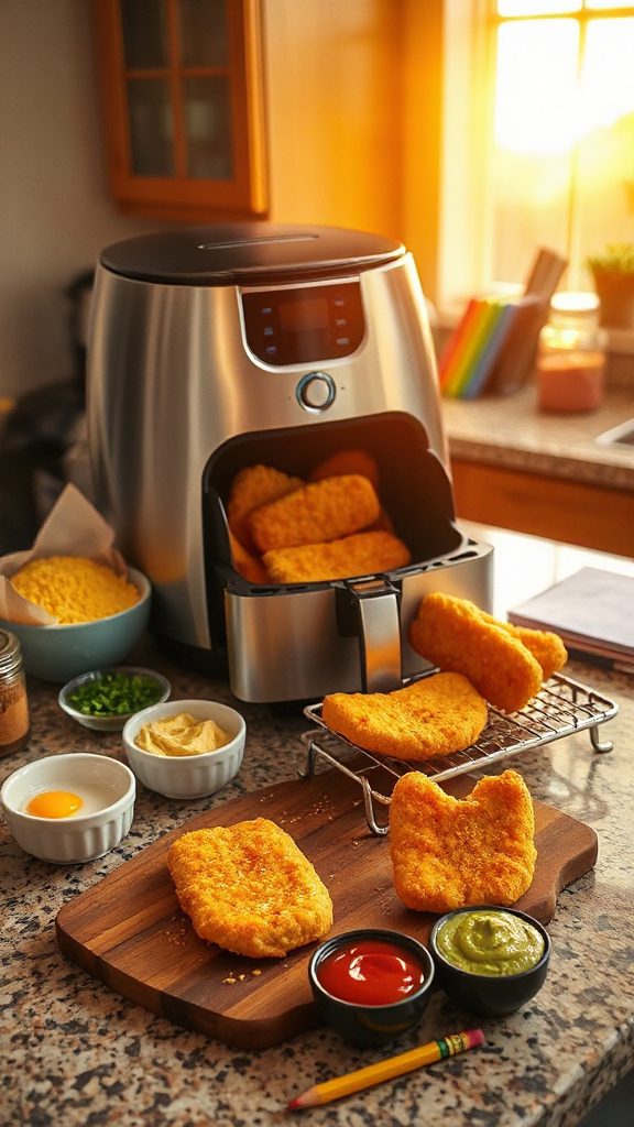 crispy air fried corn dogs