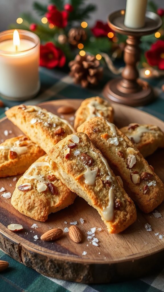 crispy almond toffee biscotti