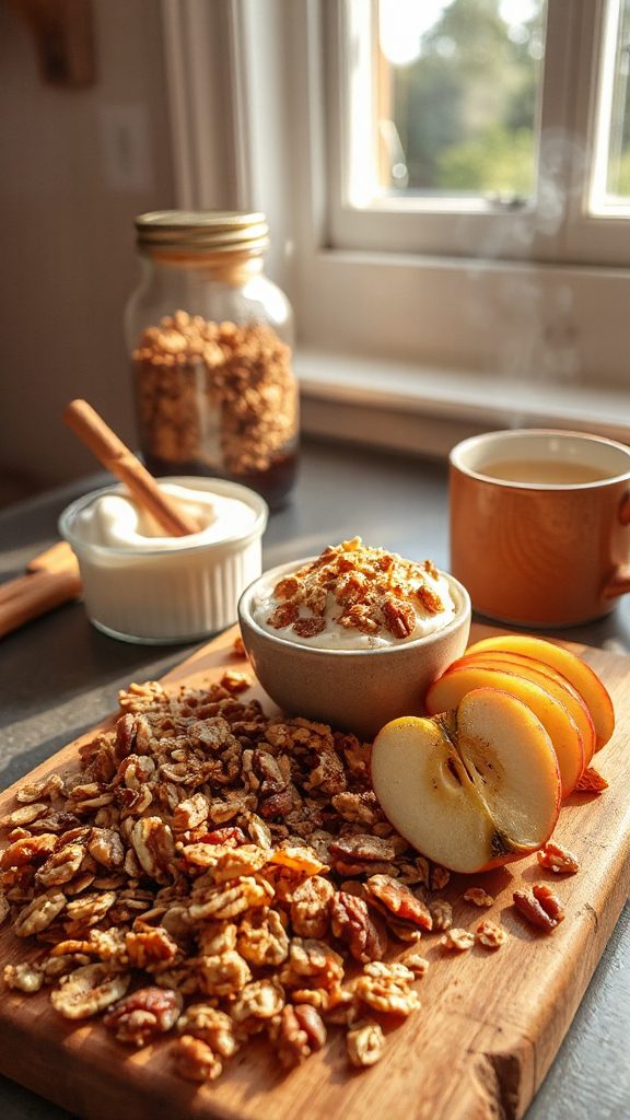 crispy apple cinnamon granola