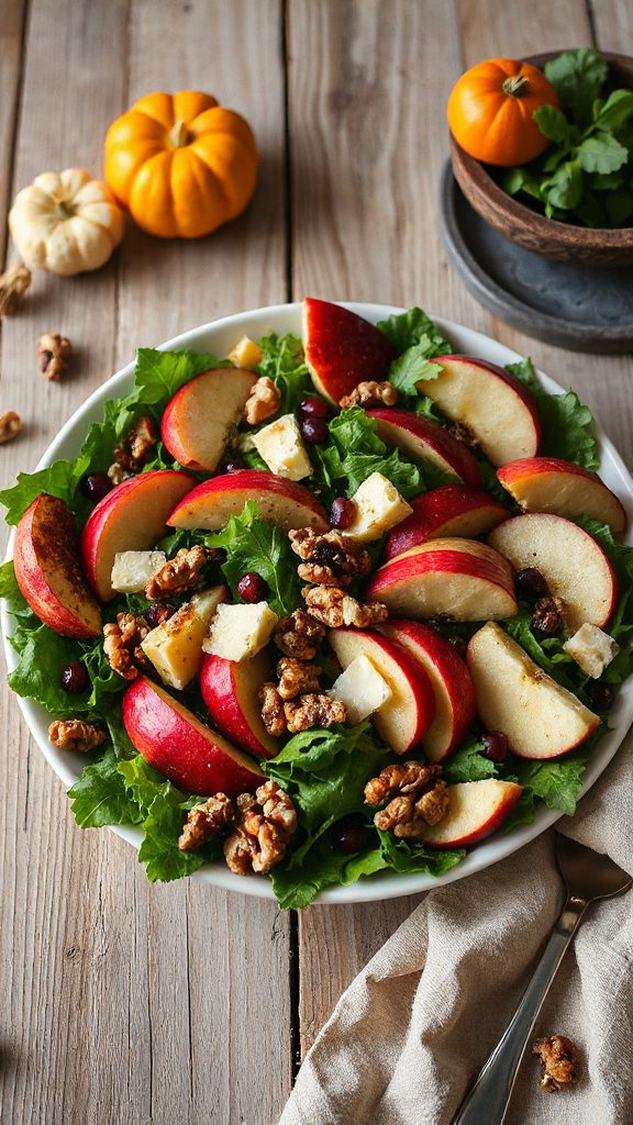 crispy apple walnut salad