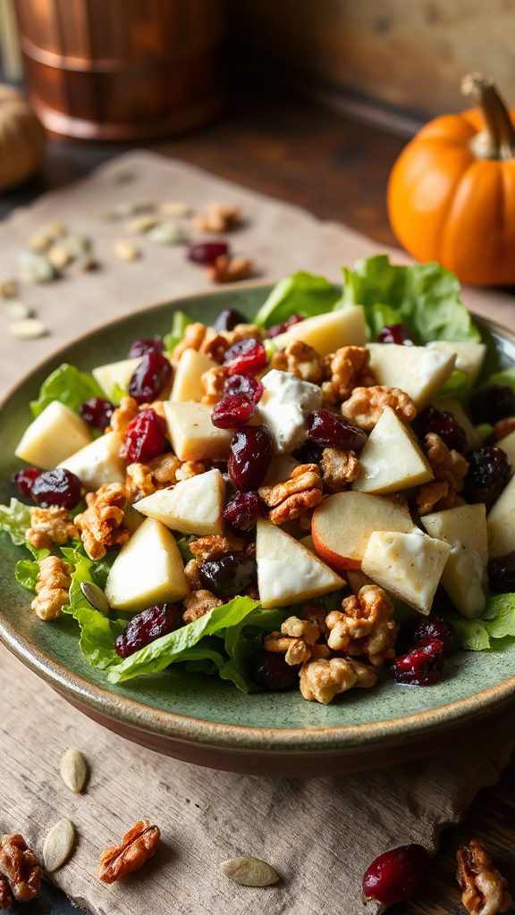 crispy apple walnut salad