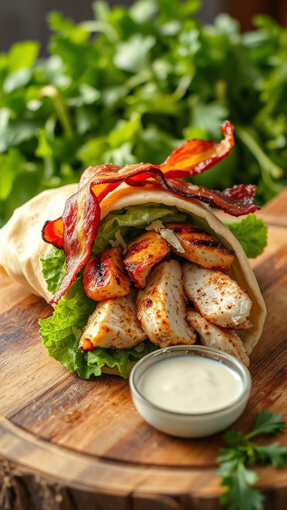 crispy bacon chicken wrap