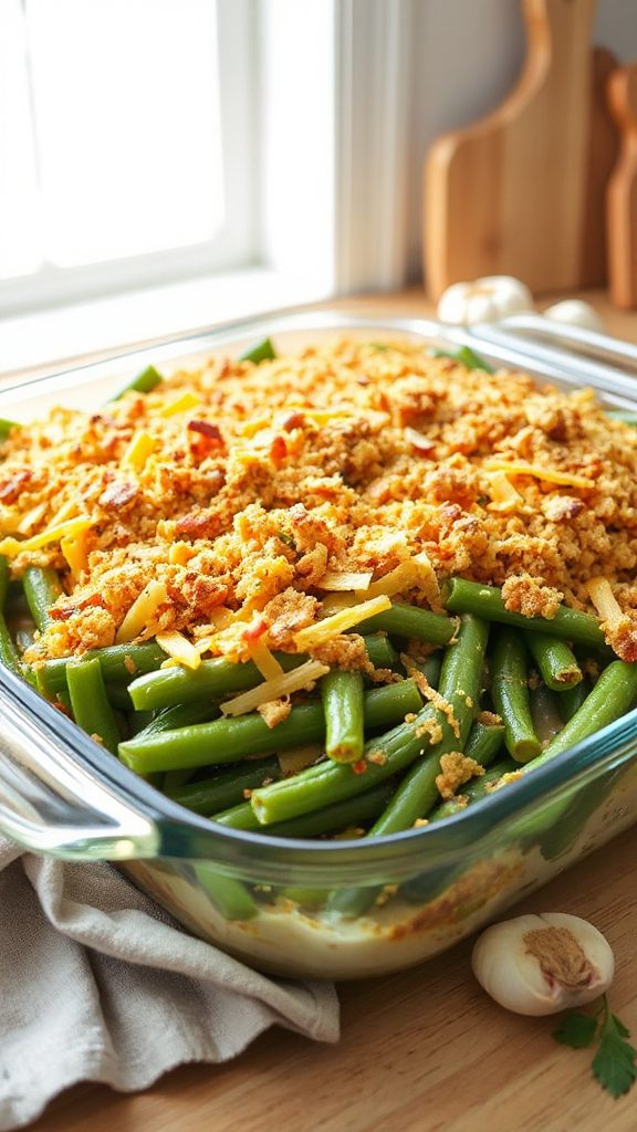 crispy cheddar green bean casserole