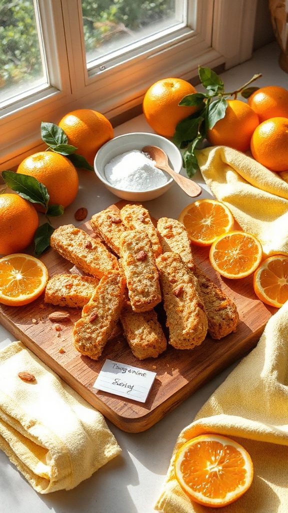 crispy citrus almond cookies