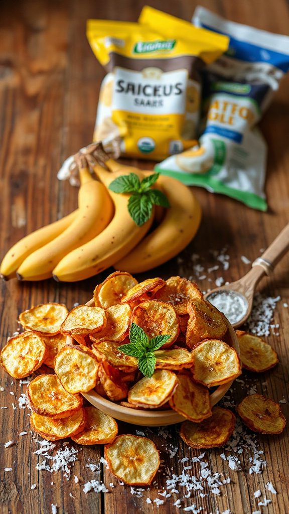 crispy coconut banana chips