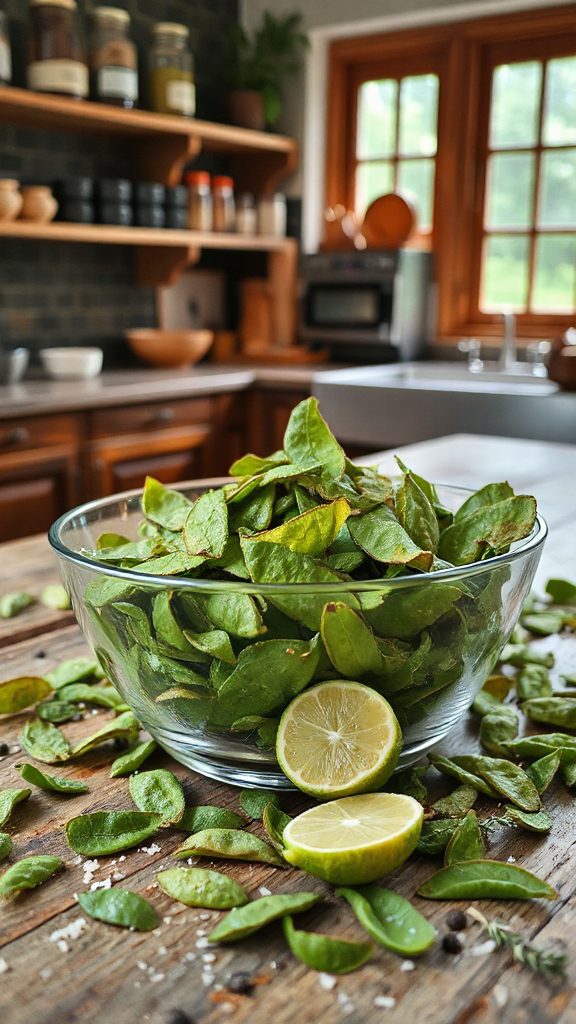 crispy garden pea snacks