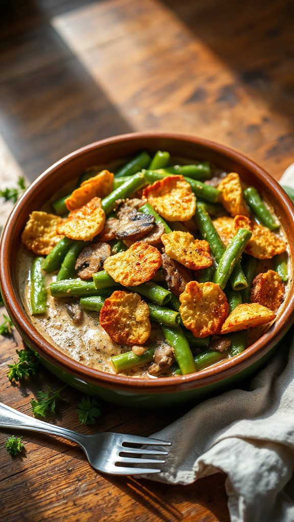 crispy garlic chip topping