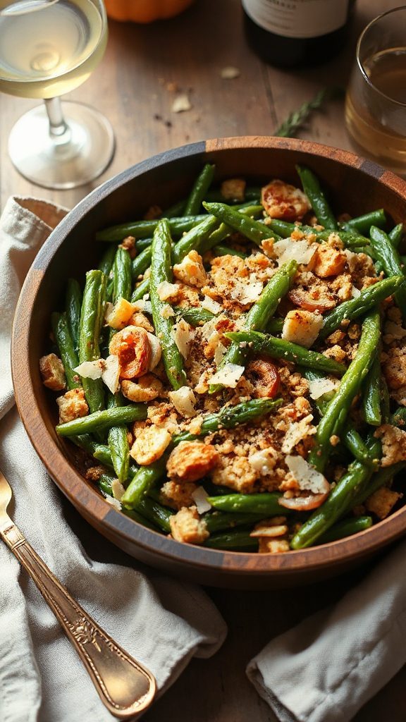 crispy garlic parmesan green beans