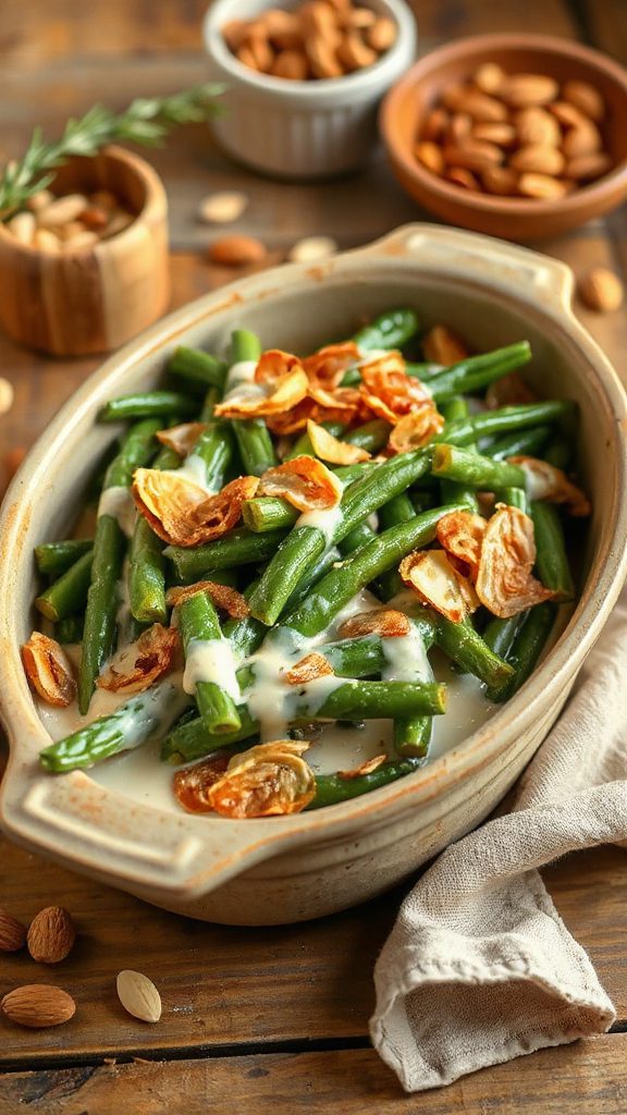 crispy gluten free green bean casserole