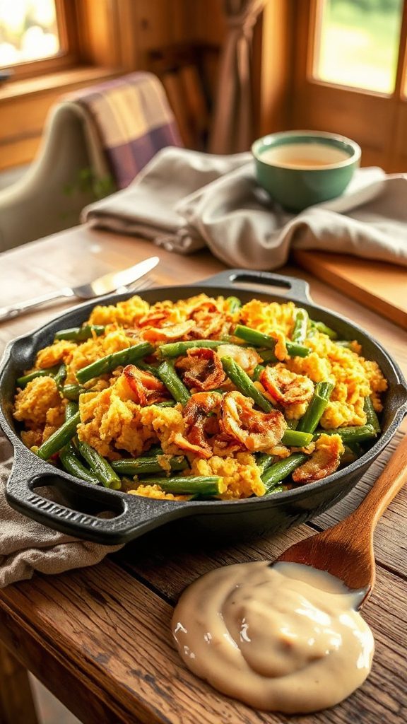 crispy green bean hash