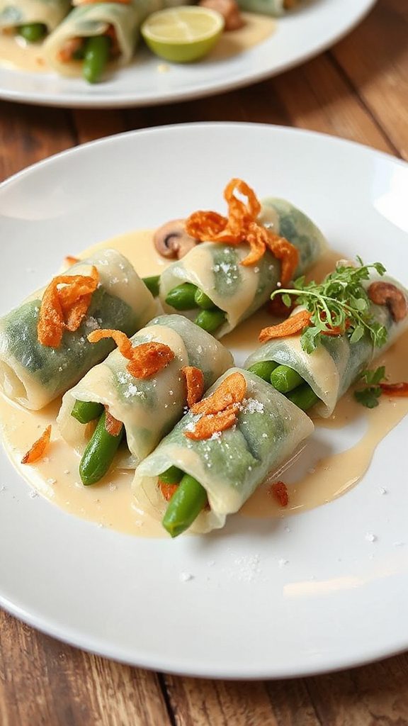 crispy green bean rolls