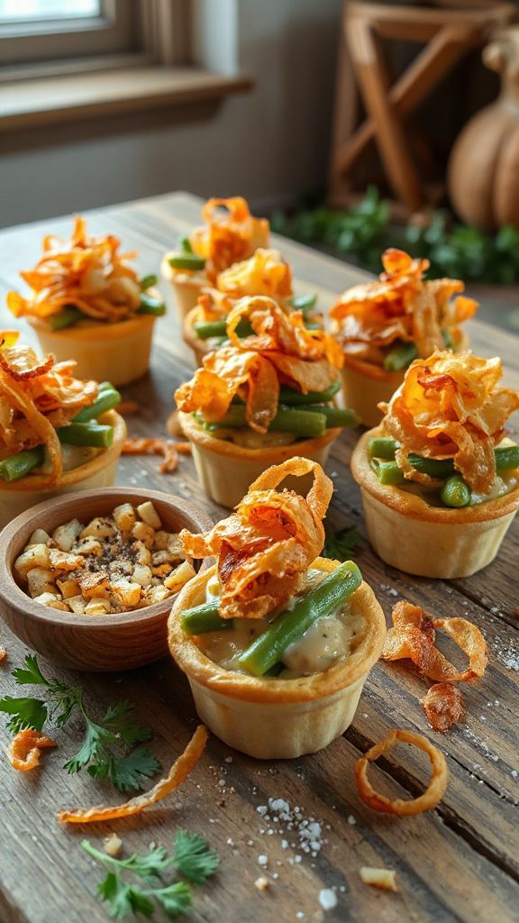crispy onion topped cups crispy onion topped cups