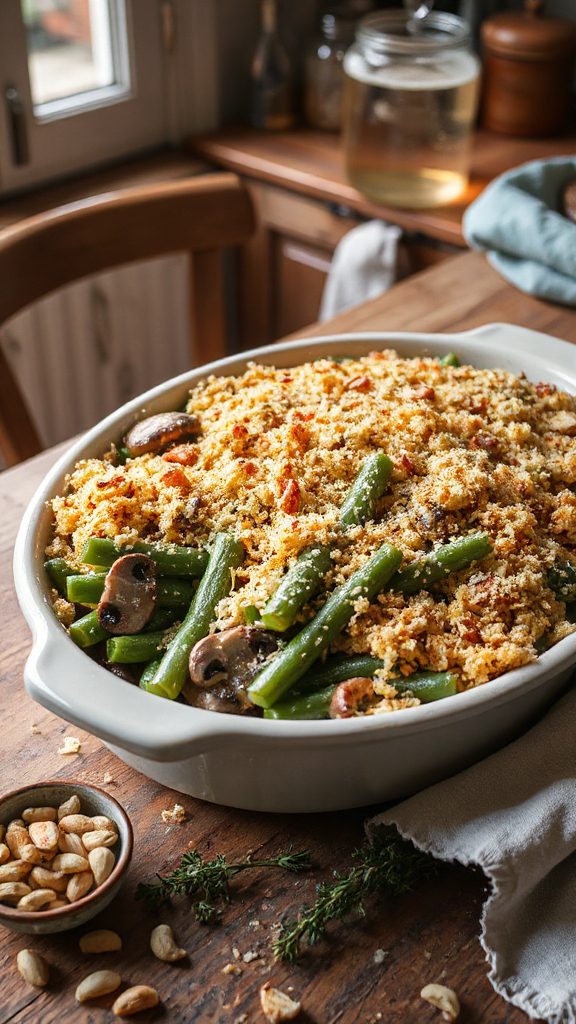 crispy parmesan green bean casserole