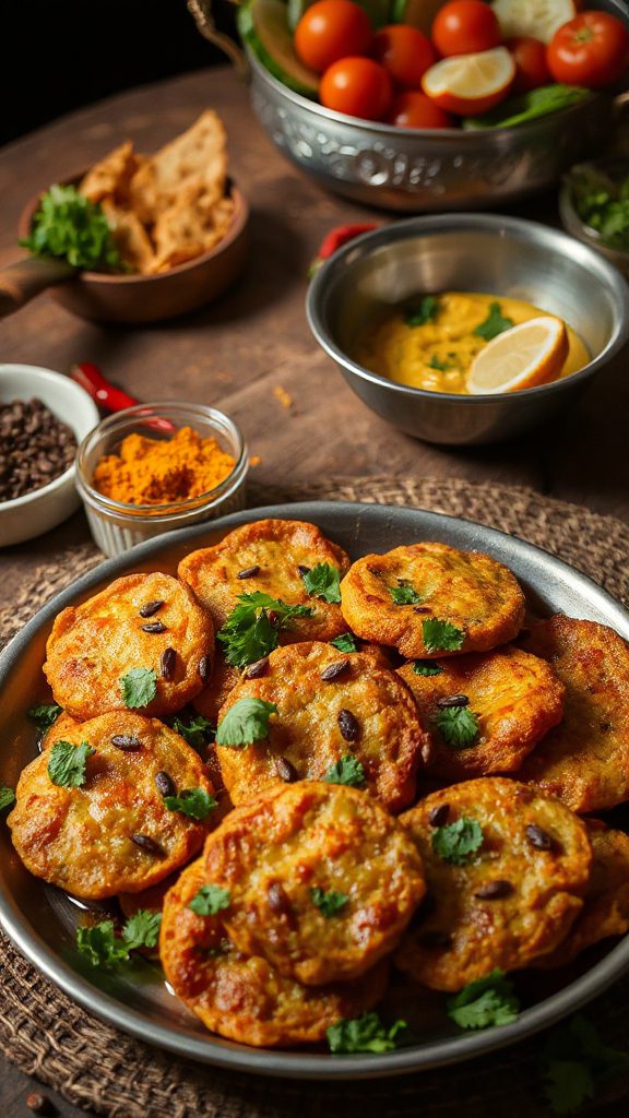crispy potato mustard fritters