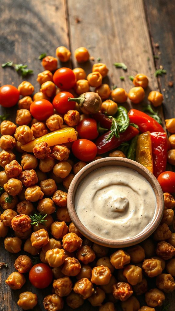crispy roasted chickpea snack