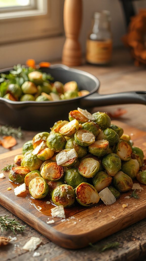 crispy roasted parmesan brussels sprouts