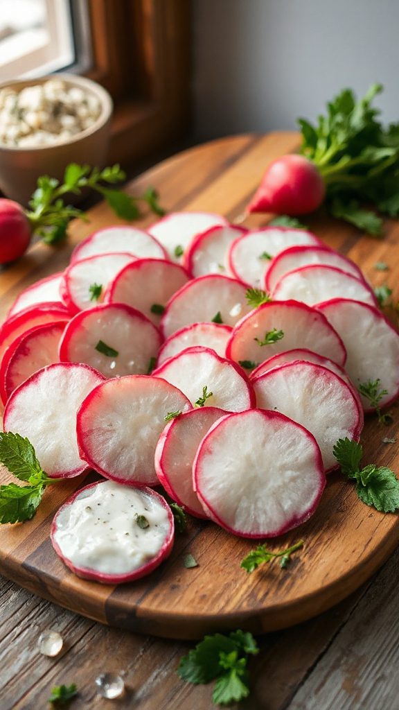 crispy roasted radish rounds