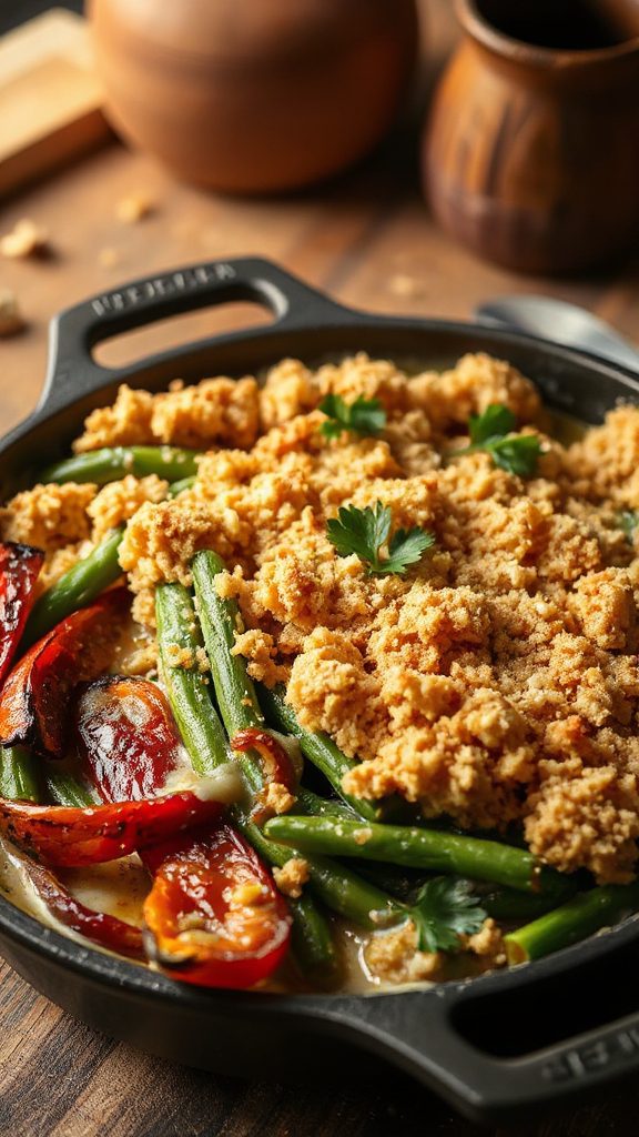 crispy roasted red bean casserole