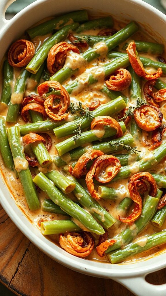 crispy shallot gruy re green beans crispy shallot gruy re green beans