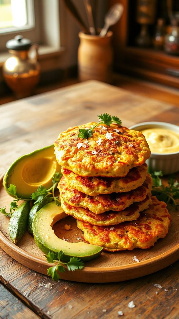 crispy zucchini corn fritters