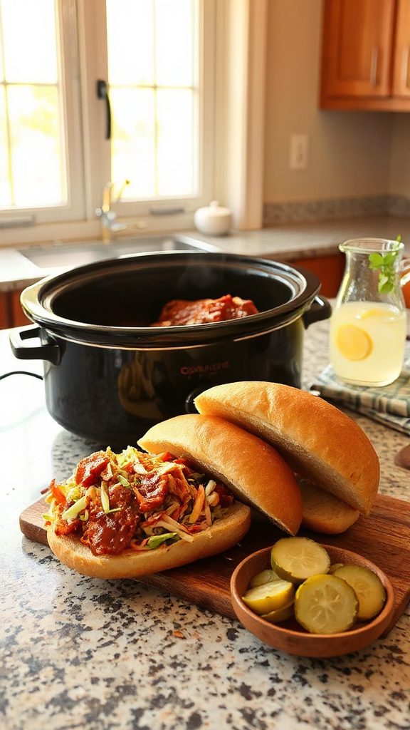crockpot bbq pulled chicken