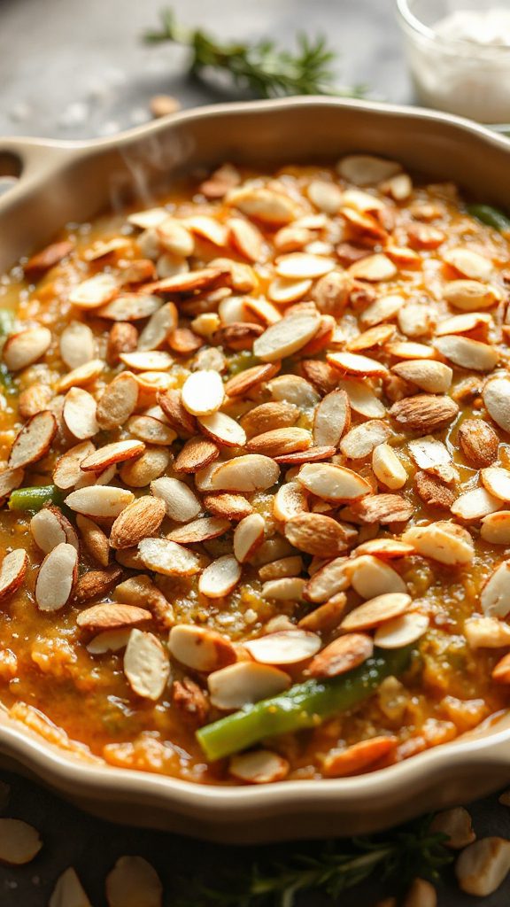 crunchy almond sliver topping