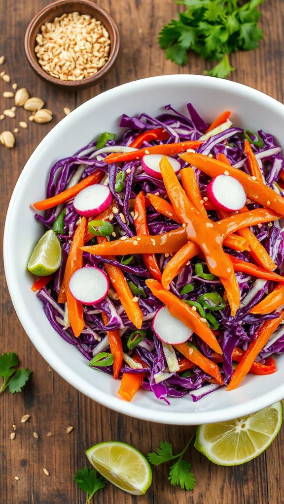 crunchy asian slaw salad