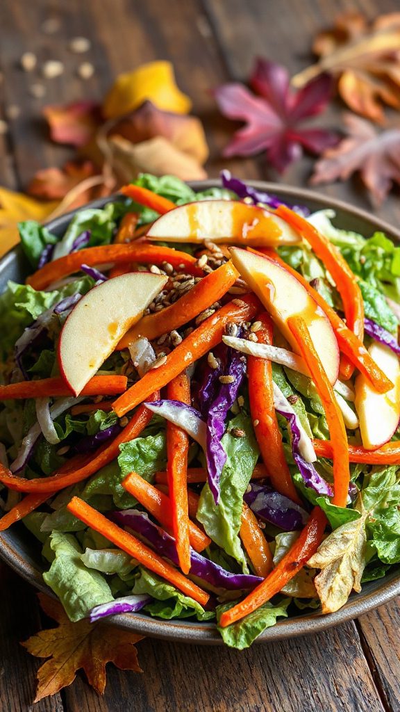 crunchy autumn slaw salad