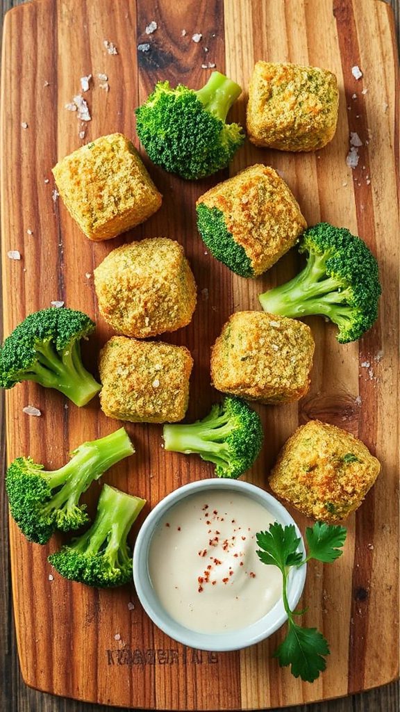 crunchy baked broccoli bites