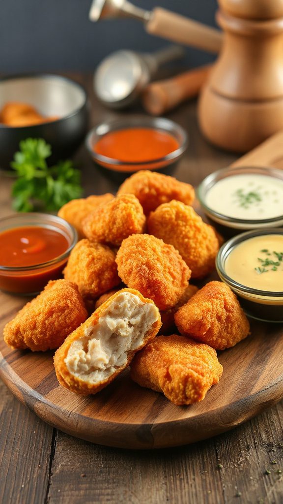 crunchy breaded chicken nuggets